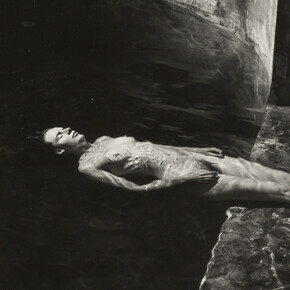 Edward Weston, Nude Floating, 1939, Silver gelatin print; edition of 250, 7 1/2 x 9 1/2 inches, Gift of Cathy England © 1981 Center for Creative Photography, Arizona Board of Regents, All Rights Reserved
