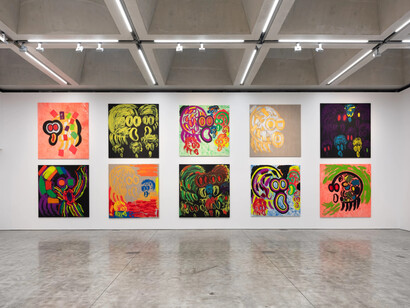 Judith Bernstein, Public fears, exhibition view. Courtesy of Paul Kasmin Gallery