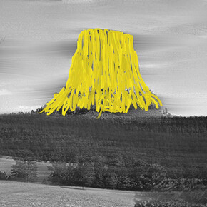 Ida Tursic & Wilfried Mille, Landscape and Yellow, 2014, Oil on canvas, 200 x 300 cm, 78 3/4 x 118 1/8 inches, Courtesy of the Artists and Almine Rech Gallery