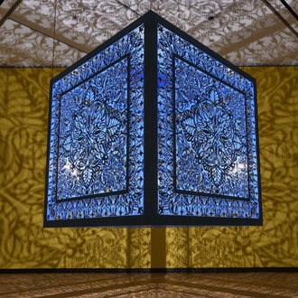 Anila Quayyum Agha, Geometry of light, exhibition view. Courtesy of the Seattle Art Museum 