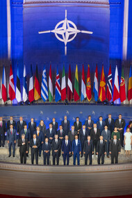 In 2024, President Biden poses for a family photo with NATO leaders in Washington, D.C, USA