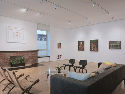 Installation view of Giorgio De Chirico –Giulio Paolini / Giulio Paolini –Giorgio De Chirico at the Center for Italian Modern Art. October 14, 2016 –June 24, 2017. Photo Walter Smalling Jr.Courtesy Center for Italian Modern Art.