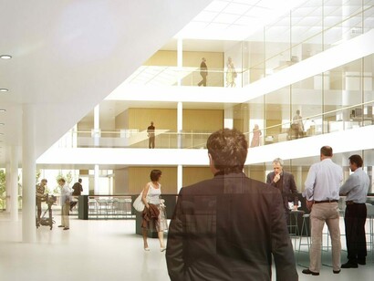 Espacio de encuentro en un edificio público