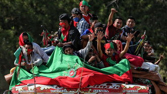 La minga indígena se desplaza a una protesta en defensa de sus derechos, Colombia