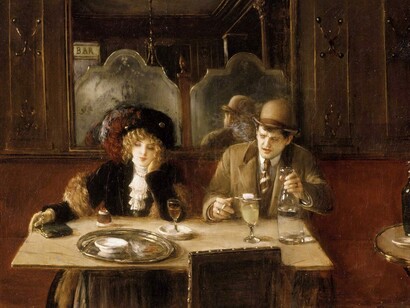 «Un cafe dit l'Absinthe» (1909), Jean Béraud