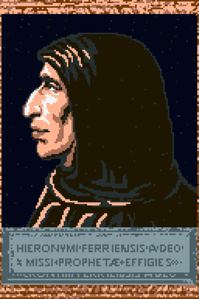 Girolamo Savonarola in LEGO, 2016. Mattoncini LEGO, cm 152 x 114 x 1,7. Courtesy of Ai Weiwei Studio. Si ringraziano gli studenti dell’Accademia di Belle Arti di Firenze