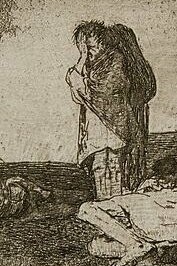 "No hay quien los socorra", placa 60 de la serie "Los desastres de la guerra" de Francisco de Goya, 1810-1820