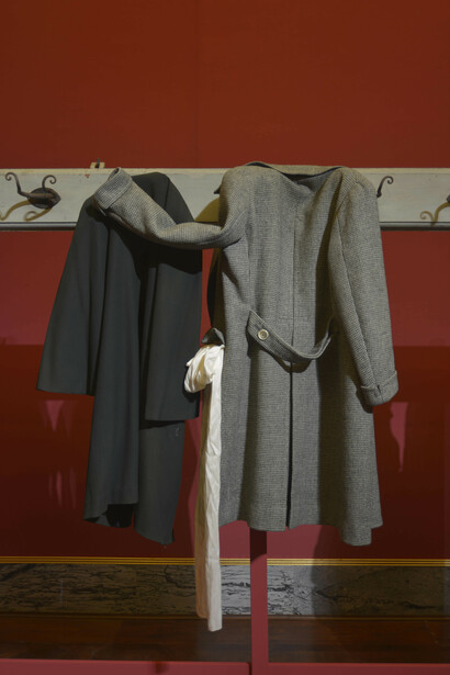 Clothes hanging, waiting