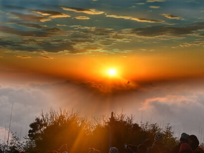 Morning sunrise at Tiger hill, Darjeeling, India
