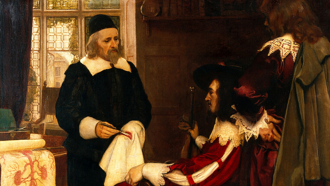 Ernest Board, William Harvey demostrando su teoría de la circulación de la sangre ante Carlos I