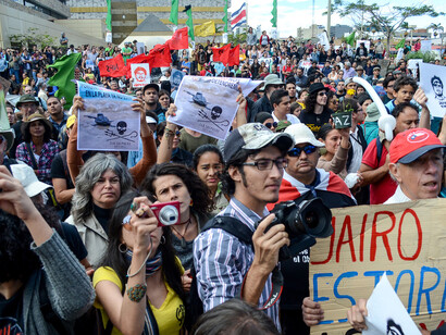 A protest for the Jairo Mora's death