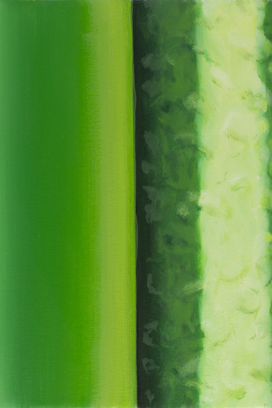 Ingo Baumgarten, Untitled (Green corner and pipe, Tonguidong, Seoul), 2013. Oil on canvas, 22 x 27 cm, courtesy of the artist and Hanmi Gallery