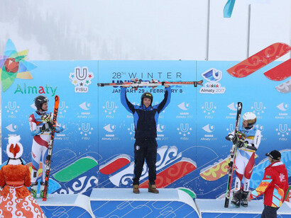 Giulio Bosca, vincitore dell'oro nel gigante maschile alle Olimpiadi di Almaty