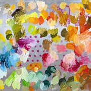 Ida Tursic & Wilfried Mille, Palettes, 2015, oil on offset plate and dibond, 78 x 103 x 0,3 cm, Courtesy of the artist and Galerie Max Hetzler, Berlin | Paris © Ida Tursic & Wilfried Mille