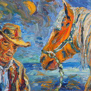 Liam O’Neill, The Harvest Moon, Oil on Canvas, 24 x 36 inches