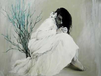 Mi si sciolgono le lacrime, olio su tela, 2015, 70x90 cm