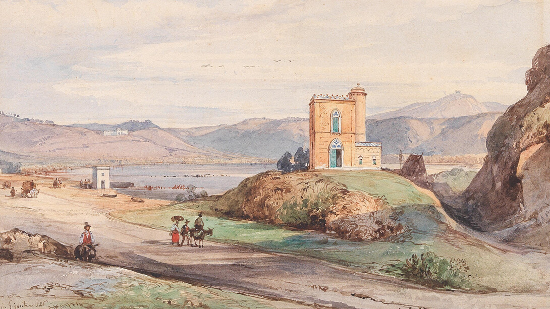 Giacinto Gigante, Lago d'Averno presso Napoli, 1826