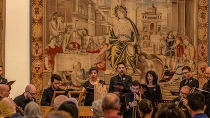 Il sacro splendore del Castello Sforzesco. Milano e la polifonia di Weerbeke e Gaffurio tra corte e cattedrale nel concert à boire di Harmonia Cordis in cartellone a FloReMus 2022 Ⓒ Alberto Panzani