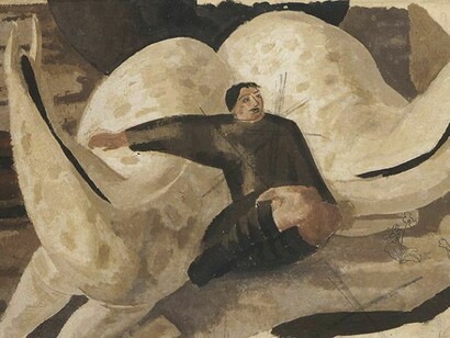 Stanley Spencer, Study for The Resurrection of the Soldiers, Burghclere, c. 1927, Oil and pencil on paper, Private collection (28.5 x 49cm), © the estate of Stanley Spencer 2013. All rights reserved DACs