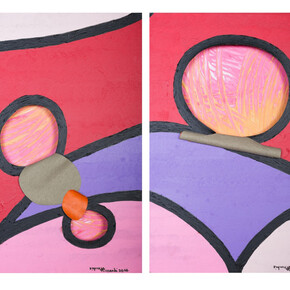 Andrea Rizzardi Recchia, Traiettorie Sinaptiche 19, dittico, cad 50 x 70 cm, tecnica mista