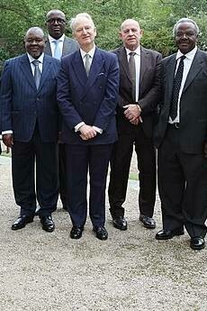 Southern African Community Development attendees pose in Lancaster House, London, UK, 2012