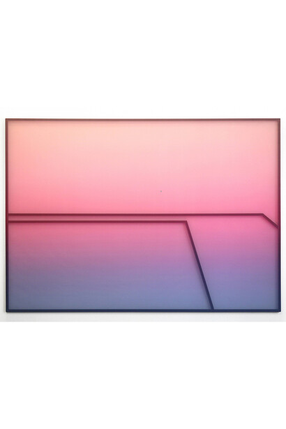 Jonny Niesche 'Undersong (vor Dunst)', 2015, Acylic, voile and steel, 120x170cm. Courtesy of The Flat