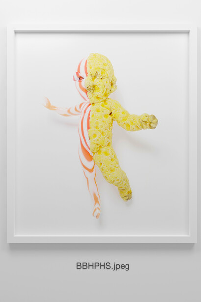 George Blaha, Baby Born Half Peppermint Half Sponge, 2022, Inkjet print on archival photo rag, 30 x 26 in (framed). Courtesy of Marquee Projects

