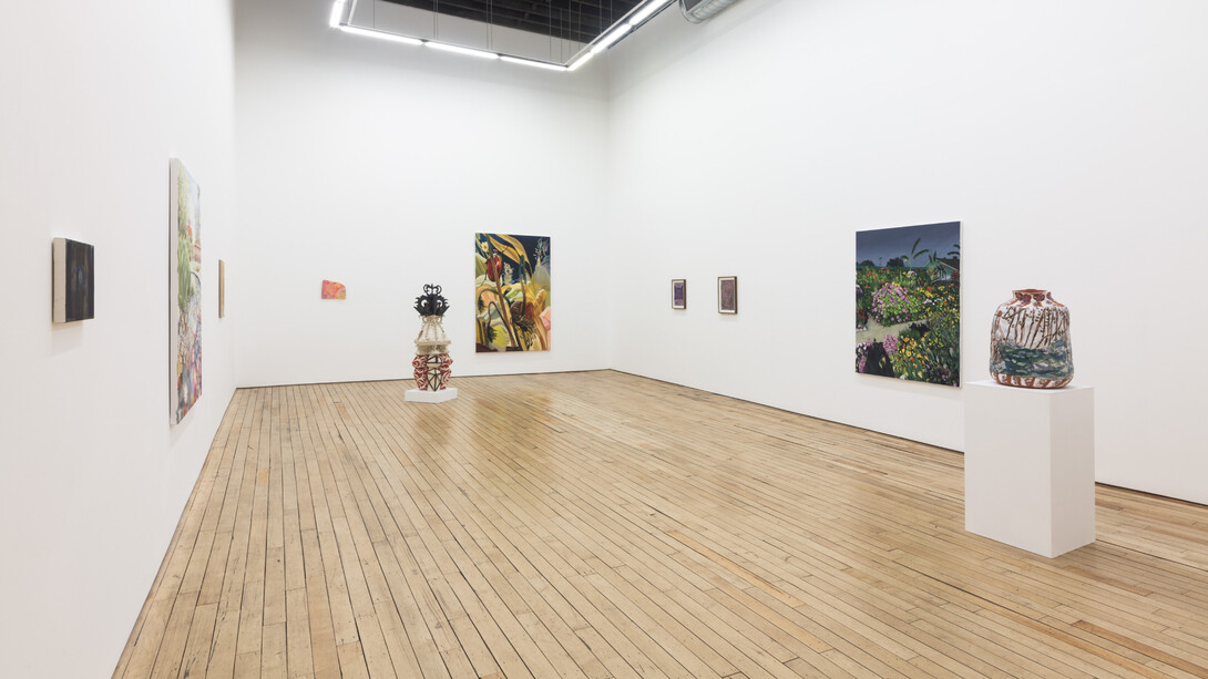 Solid roots, supple trunks, 2023, installation view. Courtesy of Rachel Uffner Gallery, NYC