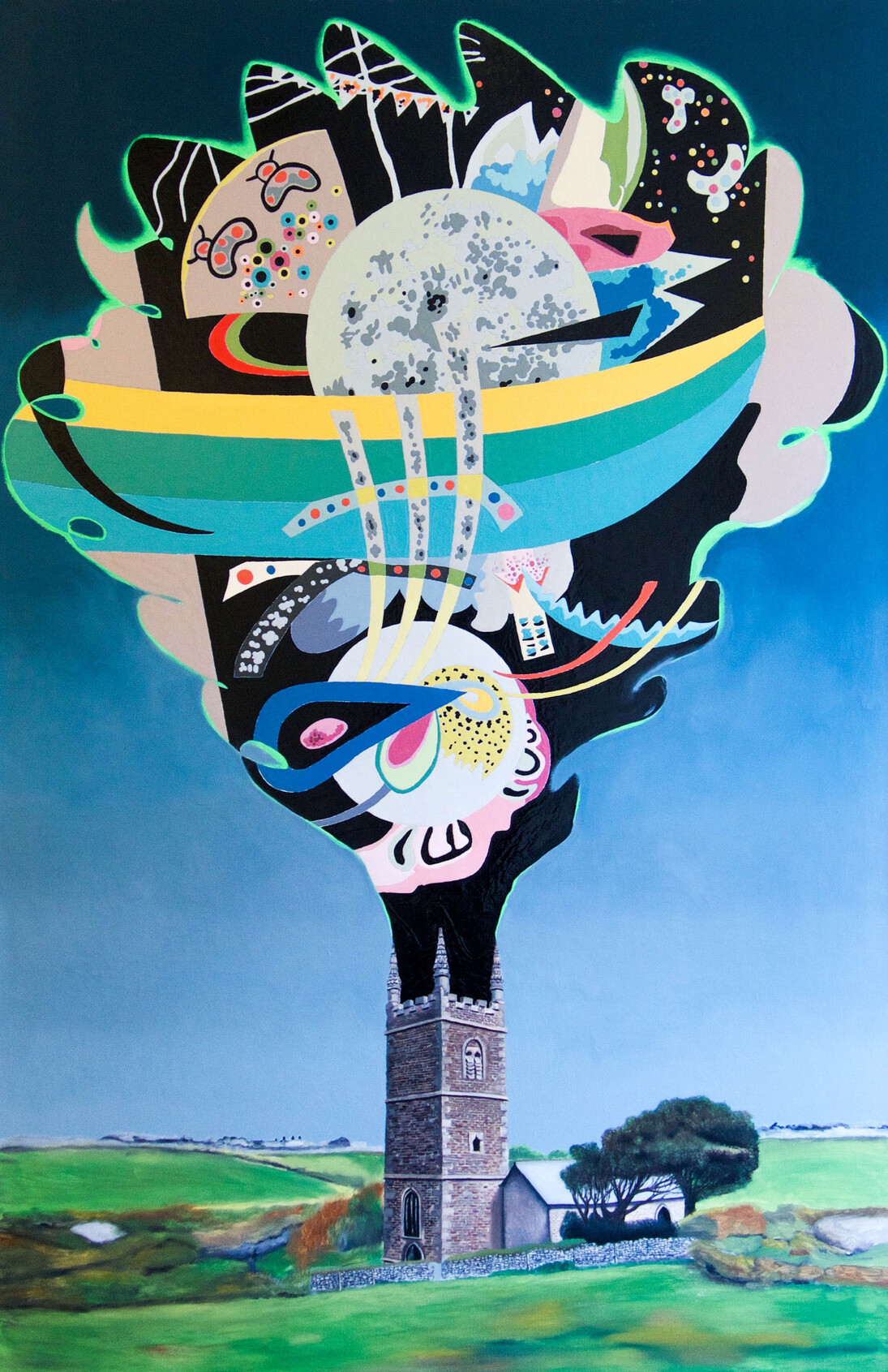 Amir Chasson, Untitled, 2015, oil and household gloss on linen, 200 x 130 cm
