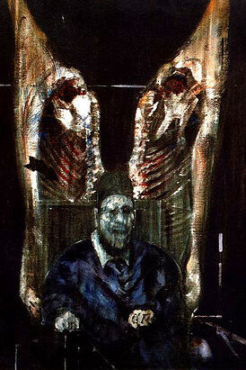 Francis Bacon, Figure with Meat, 1954. Huile sur toile, 129,9 x 121,9 cm. The Art Institute of Chicago, Chicago