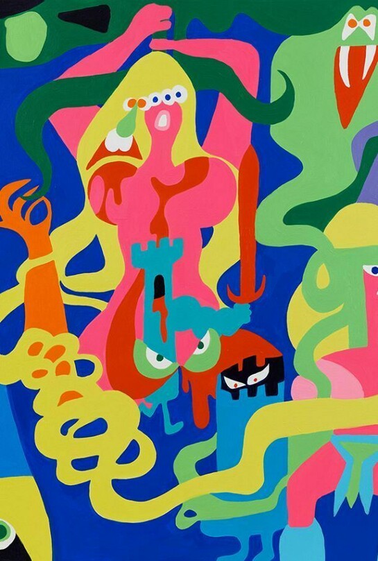 Todd James, Witch Mountain, 2014, Acrylic on canvas, 42 x 36 inches
