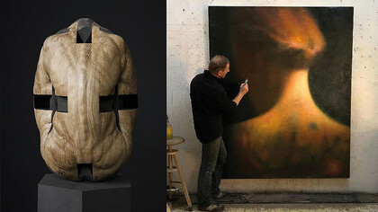 Gregor Gaida Apeirophobia and Roberto Bosisio, courtesy Galerie Martin Mertens and the artists