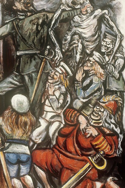 Detalle de "El demagogo", José Clemente Orozco, 1946