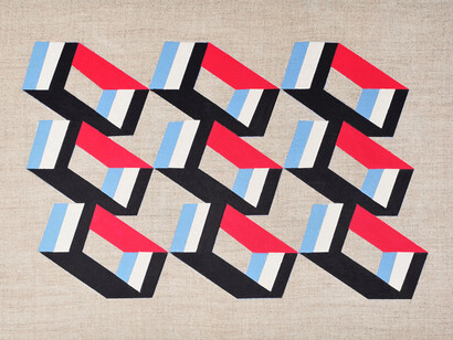 Sinta Tantra, On Being Blue, A Philosophical Enquiry (No. 5_3), 2015, Tempera on Linen, 180 x 127 cm