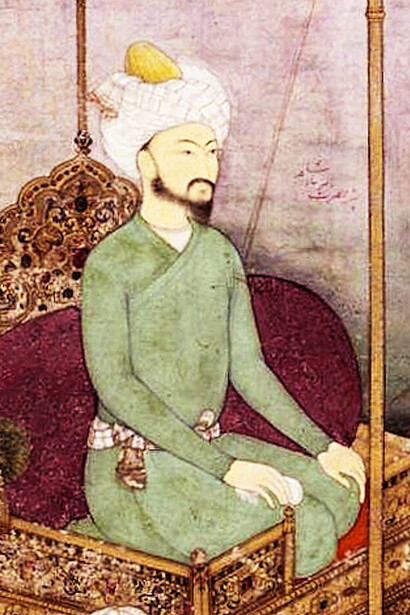 Babur, Mughal miniature painting by an Indian artist, c. 1630