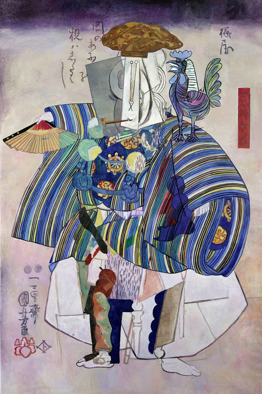 Wolfe von Lenkiewicz, Man with a Pipe, 2015, Oil on canvas, 300 × 200 cm (118.1 x 78.7 in)