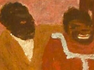 Detalle de «Novios», Pedro Figari