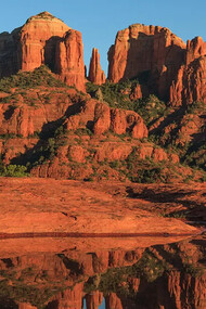 Cathedral rock reflection Sedona, Arizona, the USA photo by Tom Tietz