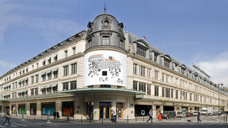 Vista de los almacenes Le Bon Marché en Parías, Francia