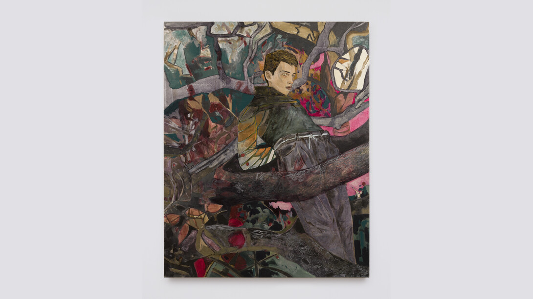 Hernan Bas, It comes out every 17 years, 2017, Acrylic and enamel on linen, 127 x 101,6 cm / 50 x 40 in. Courtesy Perrotin. Photo: Kei Okano