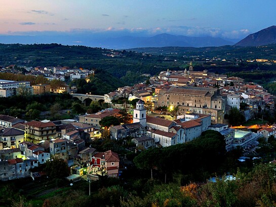 Veduta su Sant'Agata de' Goti, provincia di Benevento, Italia