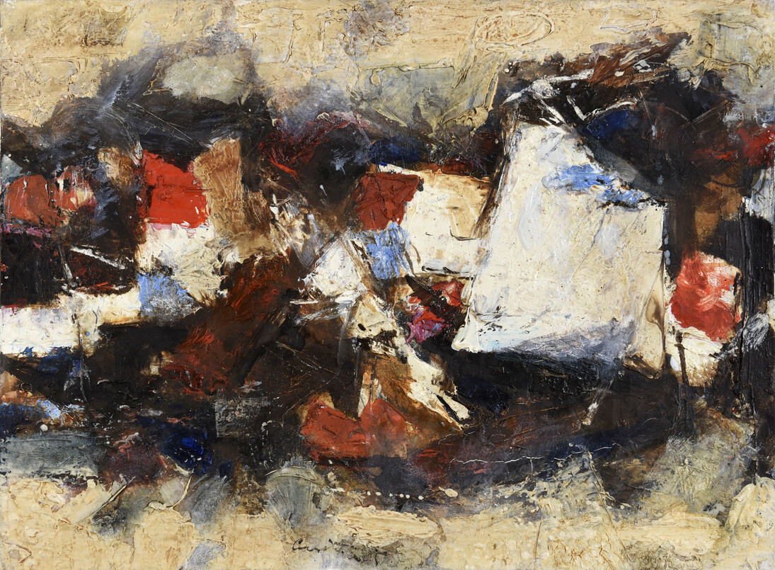 Irwin Crosthwait, Abstract II, Oil on Canvas, 54 x 72 cm, signed © Gray MCA