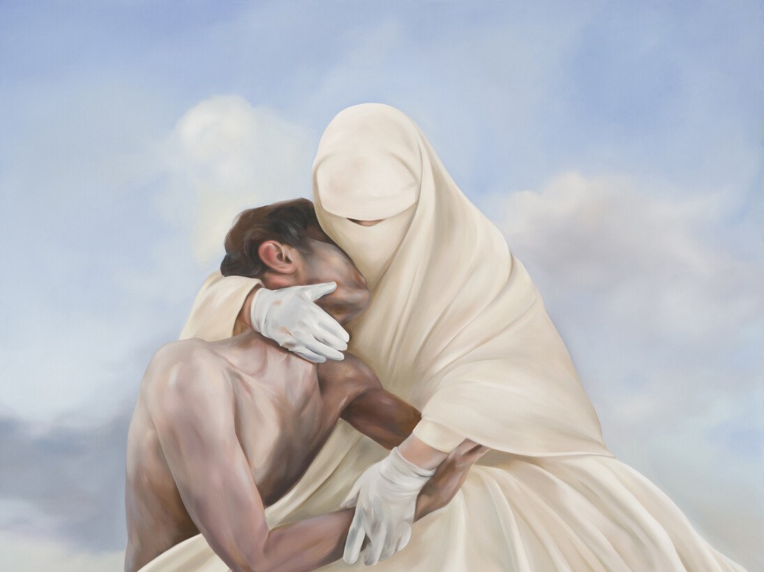 The caress, 2015, Huile sur toile/oil on canvas, 180 x 160 cm