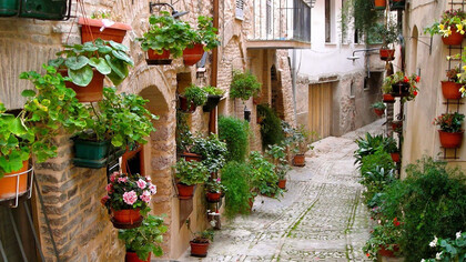 Vicolo fiorito di Spello