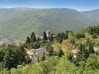 Serrapetrona, provincia di Macerata, Italia