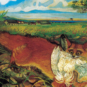 Antonio Ligabue, Volpe in fuga, s.d. (1948), olio su tavola di faesite, 60 x 75 cm, Reggio Emilia, collezione privata