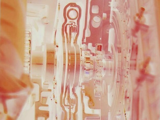 Joe Pflieger, detail of Red Cadillac, 2014, archival inkjet print mounted on acrylic with artist frame, 41.25 by 28.75 inches, edition of 3 + AP