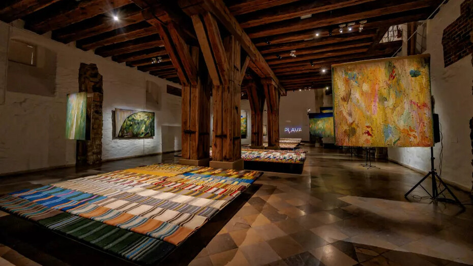 Iveta Vecenāne, Meadow, exhibition view. Courtesy of the Museum of Decorative Arts and Design
