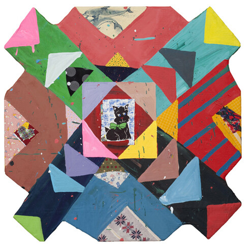 Wonder Puppy
2010 
acrylic, cardboard and fabric
90.5 x 92 x 5 cm
© Misaki Kawai, courtesy of Take Ninagawa, Tokyo