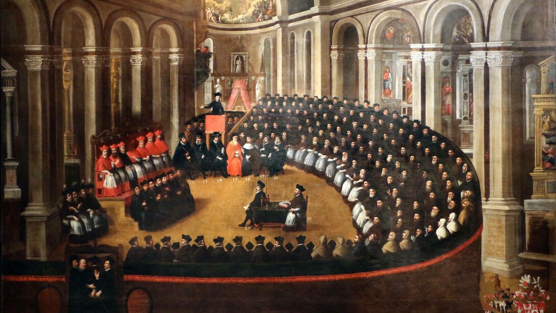 Elia Naurizio, Congregazione generale del Concilio di Trento in Santa Maria Maggiore, 1633, Museo diocesano tridentino, Trento, Italia